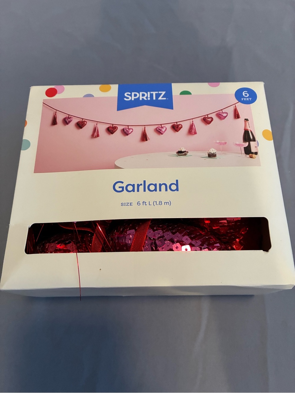 Target Spritz Pink Sequin Heart Garland